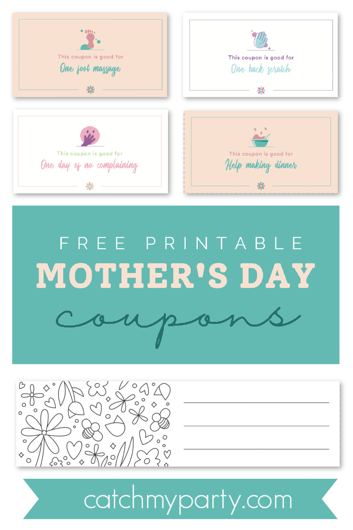 Free Printable Mother&amp;#039;S Day Coupons! | Catch My Party regarding Free Printable Coupons Without Downloads