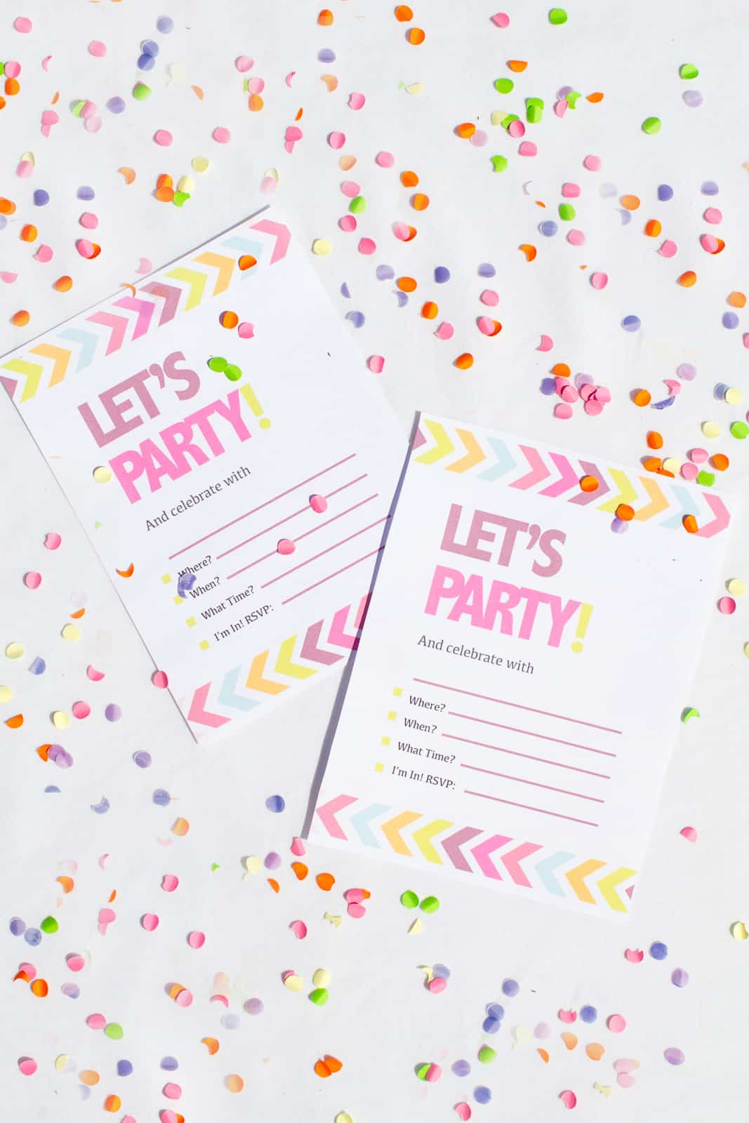 Free Printable Neon &amp;amp; Chevron Hen Party Bachelorette Party Invites throughout Free Chevron Printable Invitations