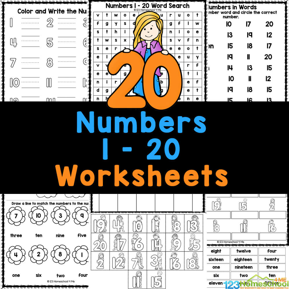 Free Printable Numbers 1 To 20 Worksheets inside Free Printable Numbers 1-20 Worksheets