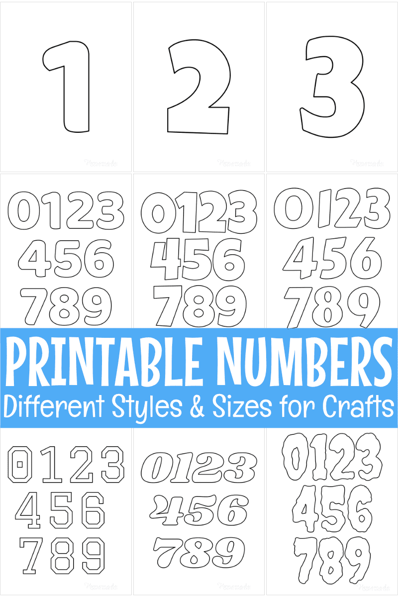 Free Printable Numbers For Crafts with regard to Free Printable Number Stencils