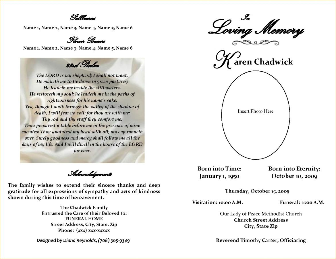 Free Printable Obituary Templates pertaining to Free Printable Obituary