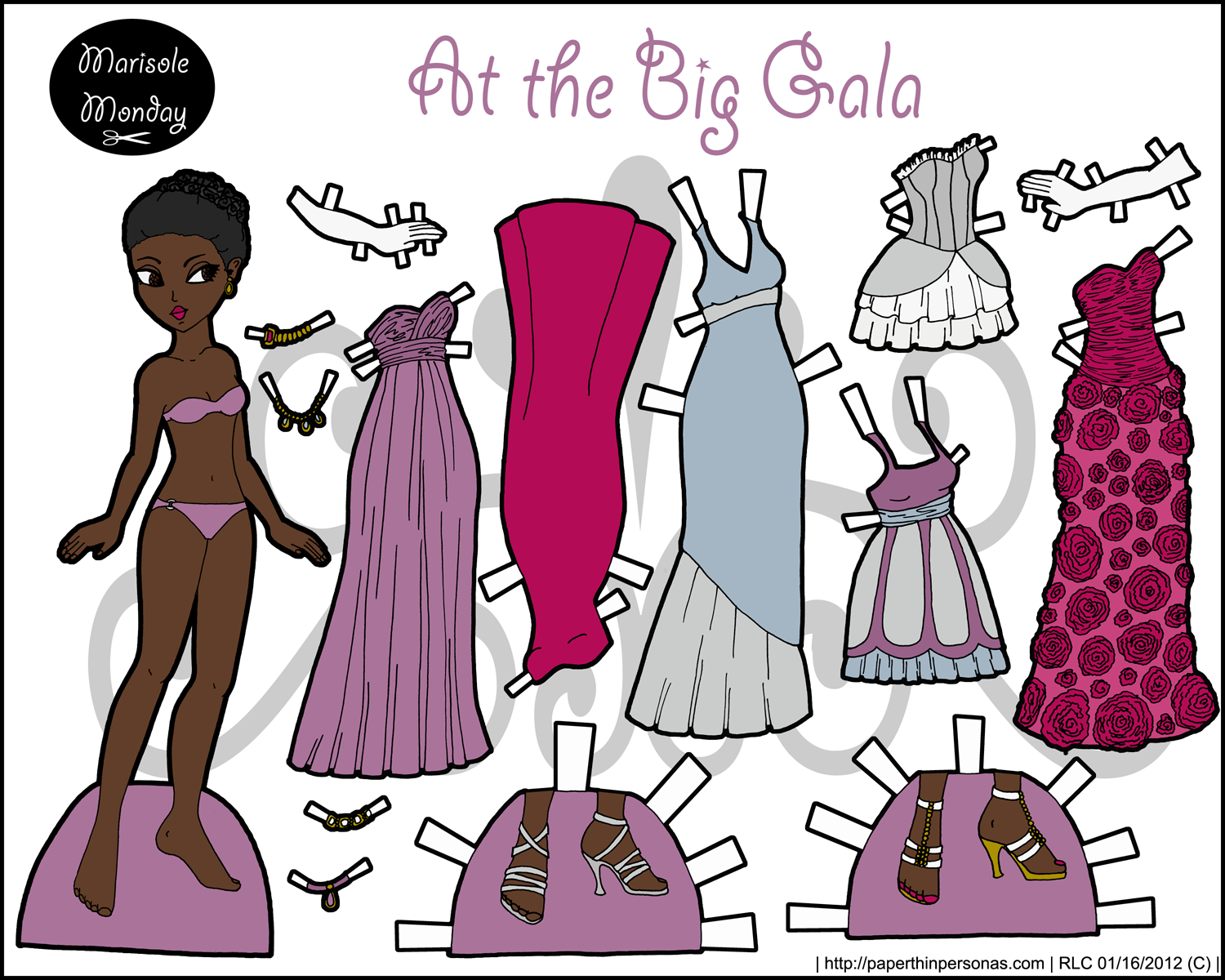 Free Printable Paper Doll- Marisole Monday in Free Printable Dress Up Paper Dolls