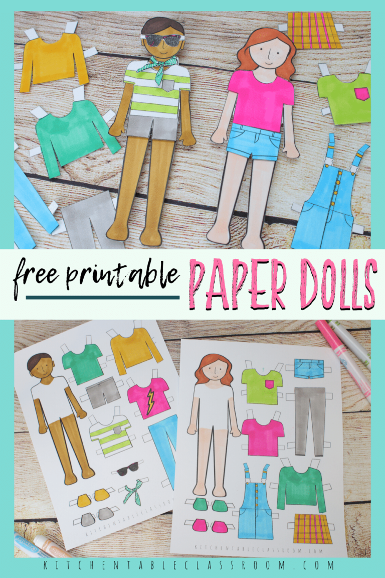 Free Printable Paper Doll Templates with regard to Free Printable Paper Dolls