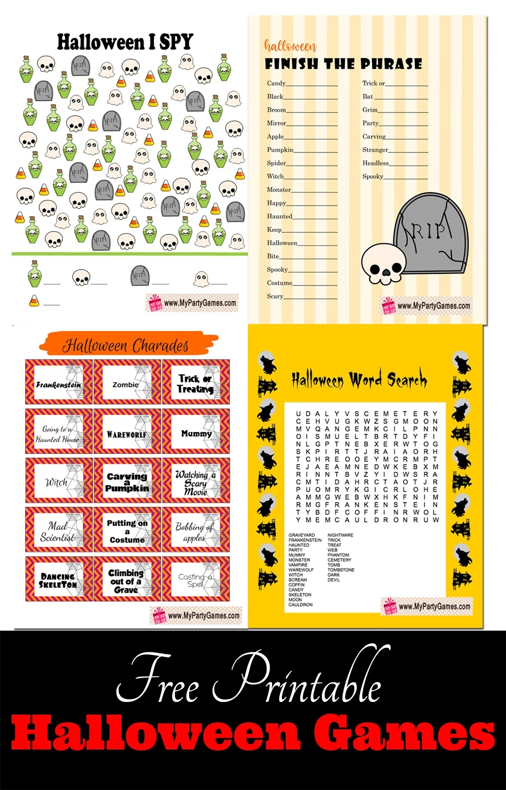 Free Printable Party Games For Kids And Adults throughout Free Printable Halloween Party Games