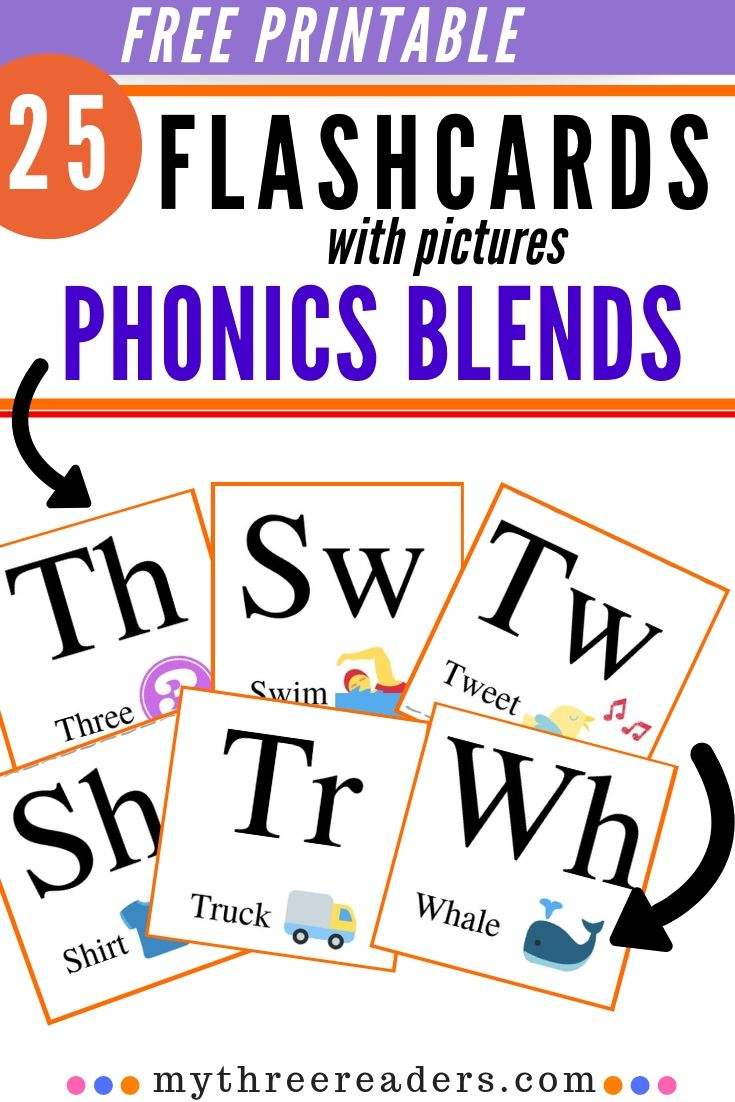 Free Printable Phonics Blends Flashcards within Free Printable Blending Cards