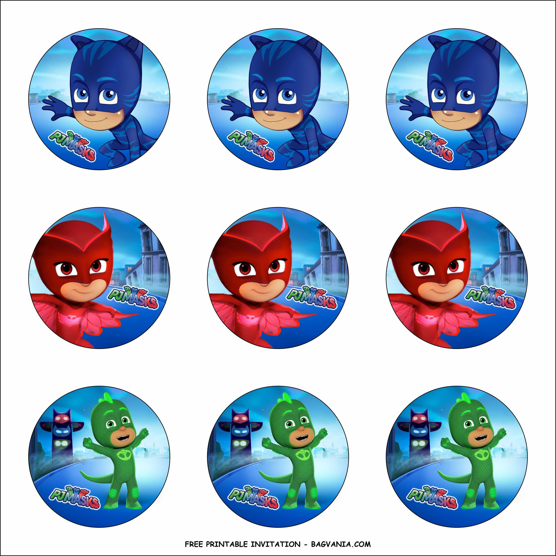 Free Printable Pj Masks Birthday Party Kits Template | Pj Masks with PJ Mask Free Printables