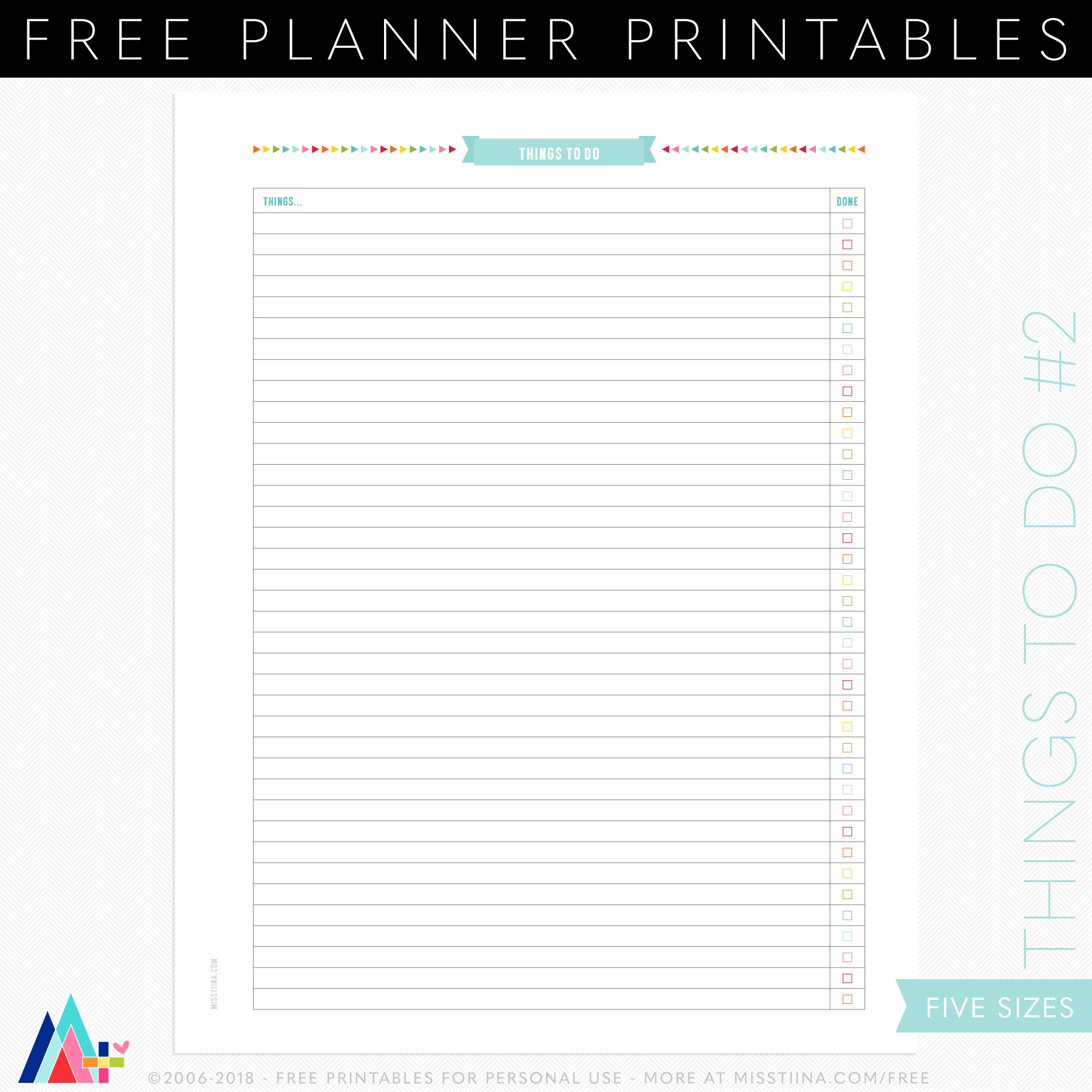 Free Printable Planner Pages • Miss Tiina in Free Printable Diary Pages