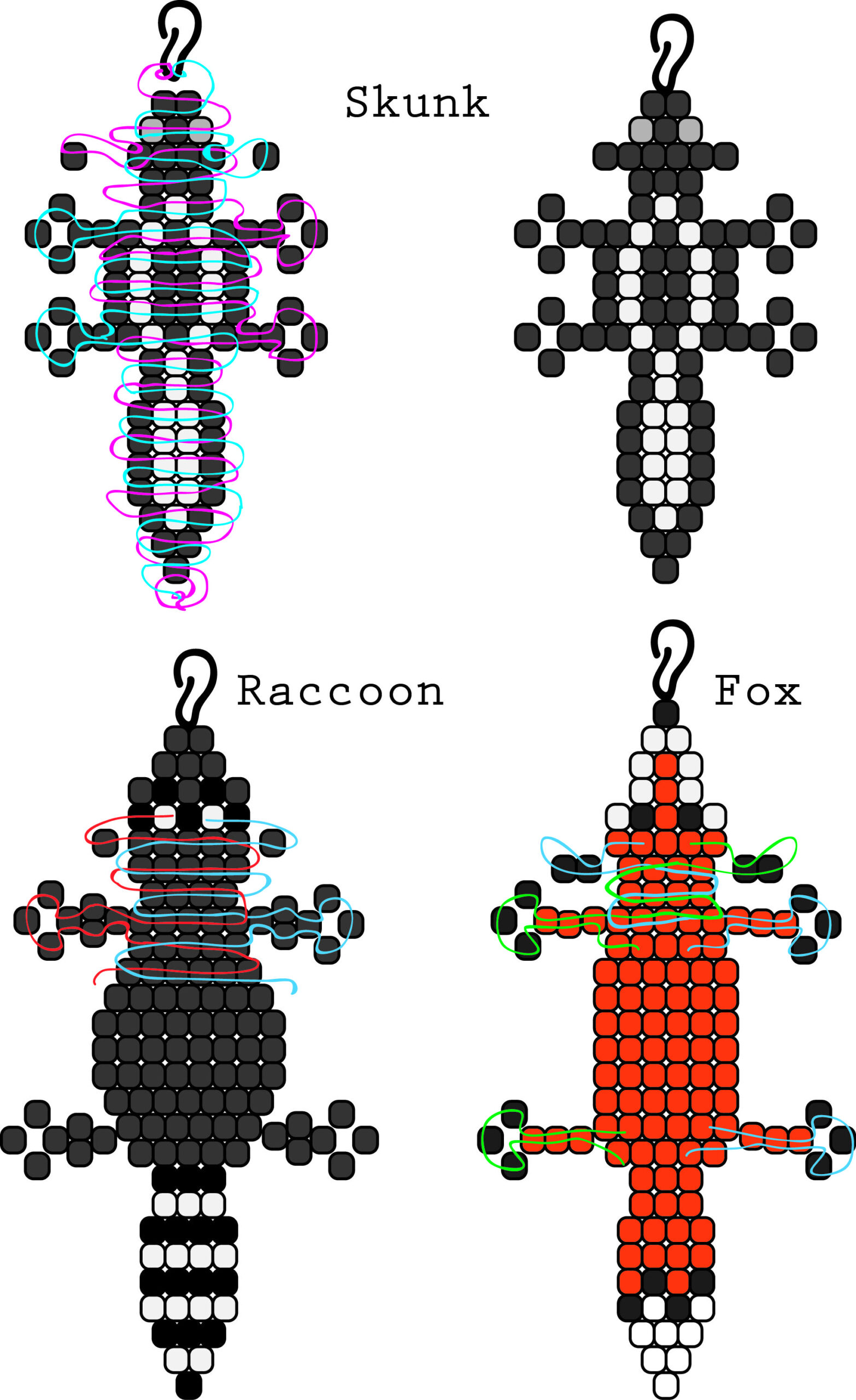 Free Printable Pony Bead Patterns in Pony Bead Patterns Free Printable