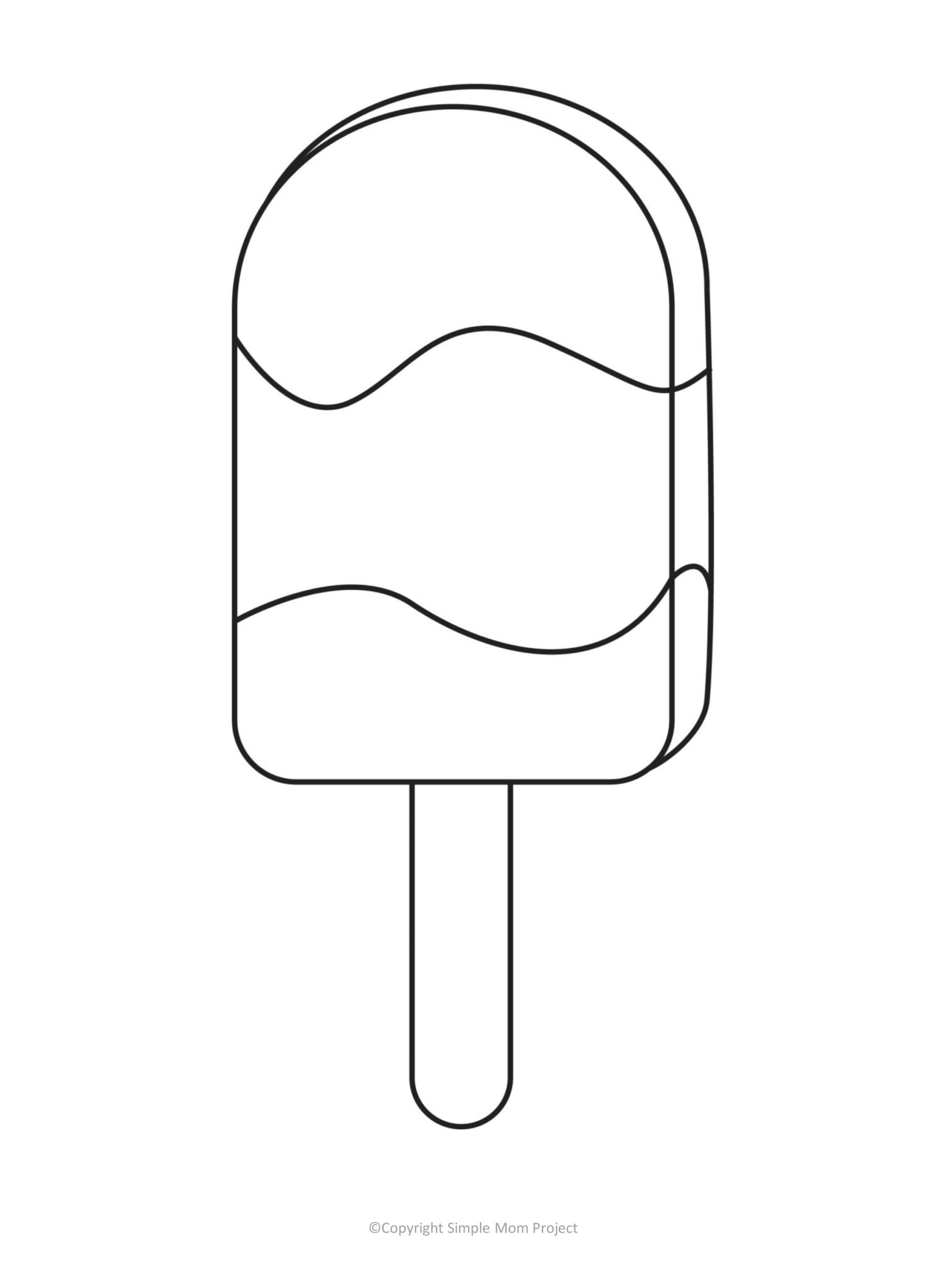 Free Printable Popsicle Template with regard to Free Printable Popsicle Template