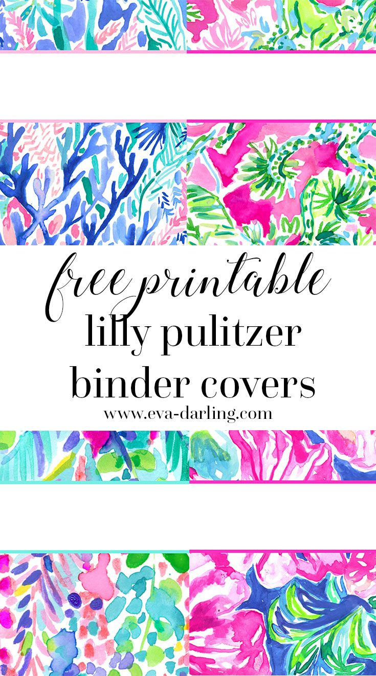 Free Printable Preppy Lilly Pulitzer Binder Covers intended for Free Printable Binder Covers Lilly Pulitzer