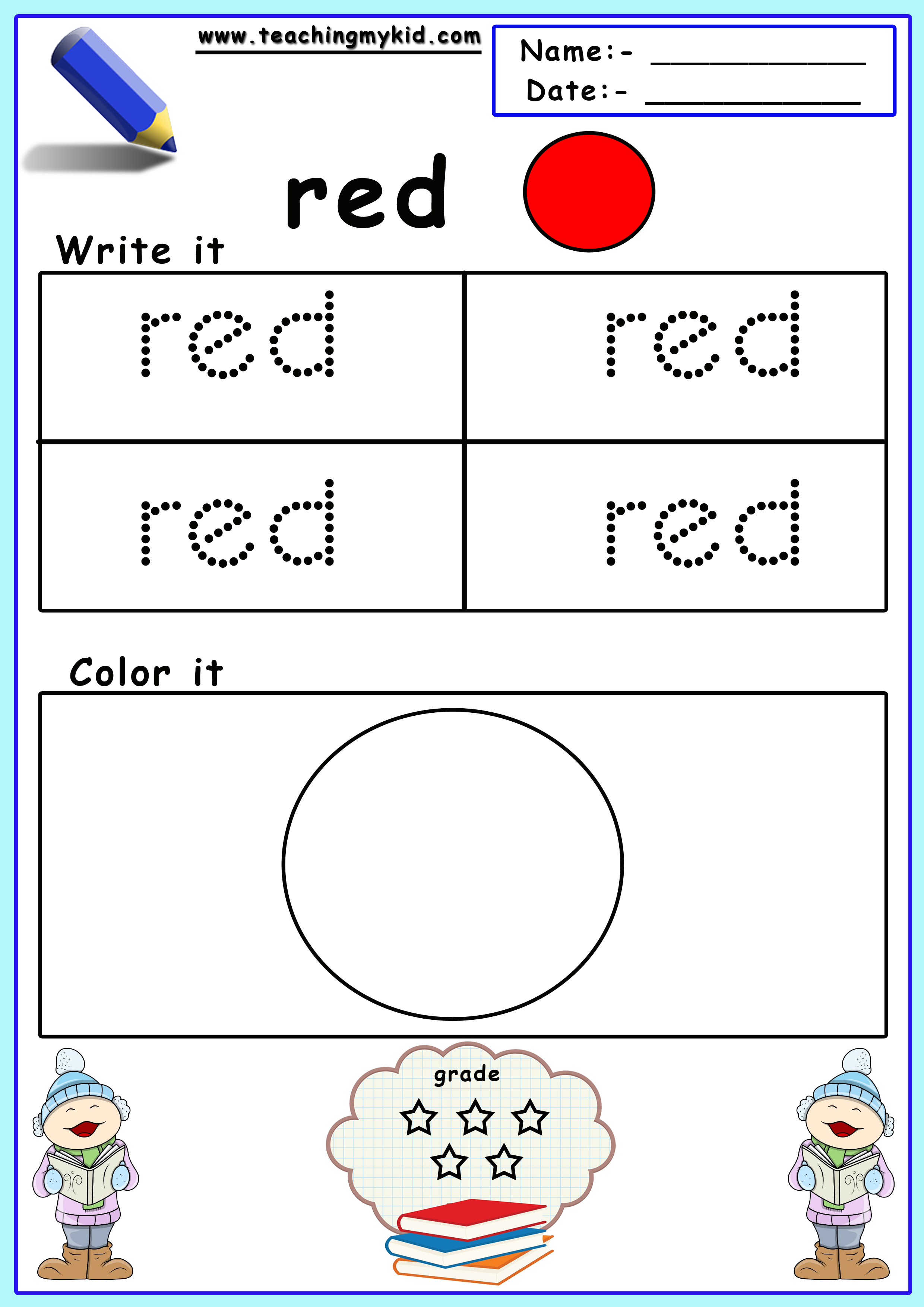 Free Printable Preschool Worksheets - Color Identification intended for Color Recognition Worksheets Free Printable