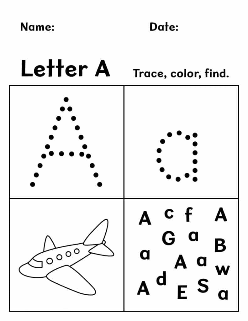 Free Printable Preschool Worksheets! ⋆ The Hollydog Blog in Free Printable Preschool Worksheets