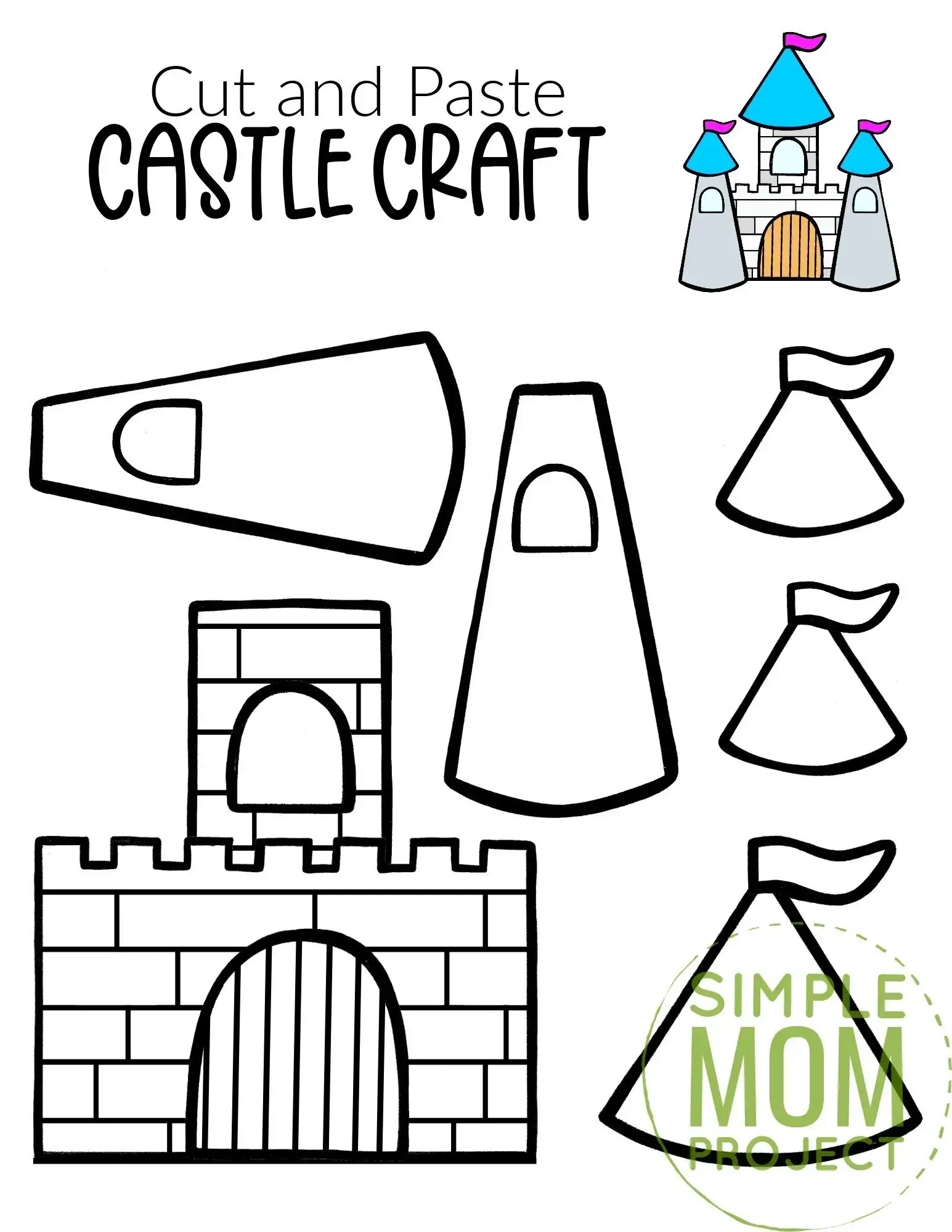 Free Printable Princess Castle Craft With Castle Template – Simple throughout Free Printable Castle Templates