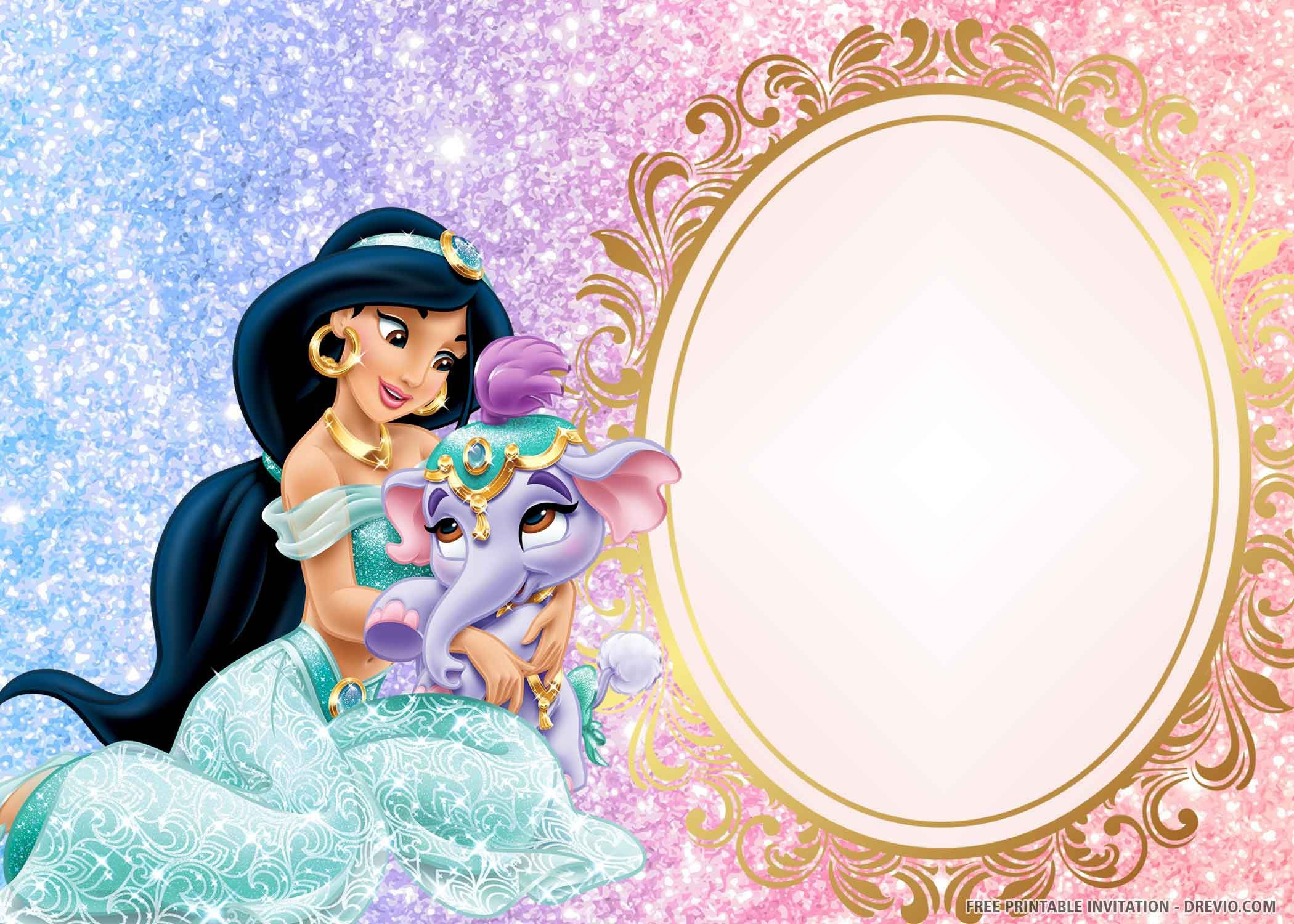 Free Printable - Princess Jasmine Birthday Invitation for Free Printable Princess Jasmine Invitations