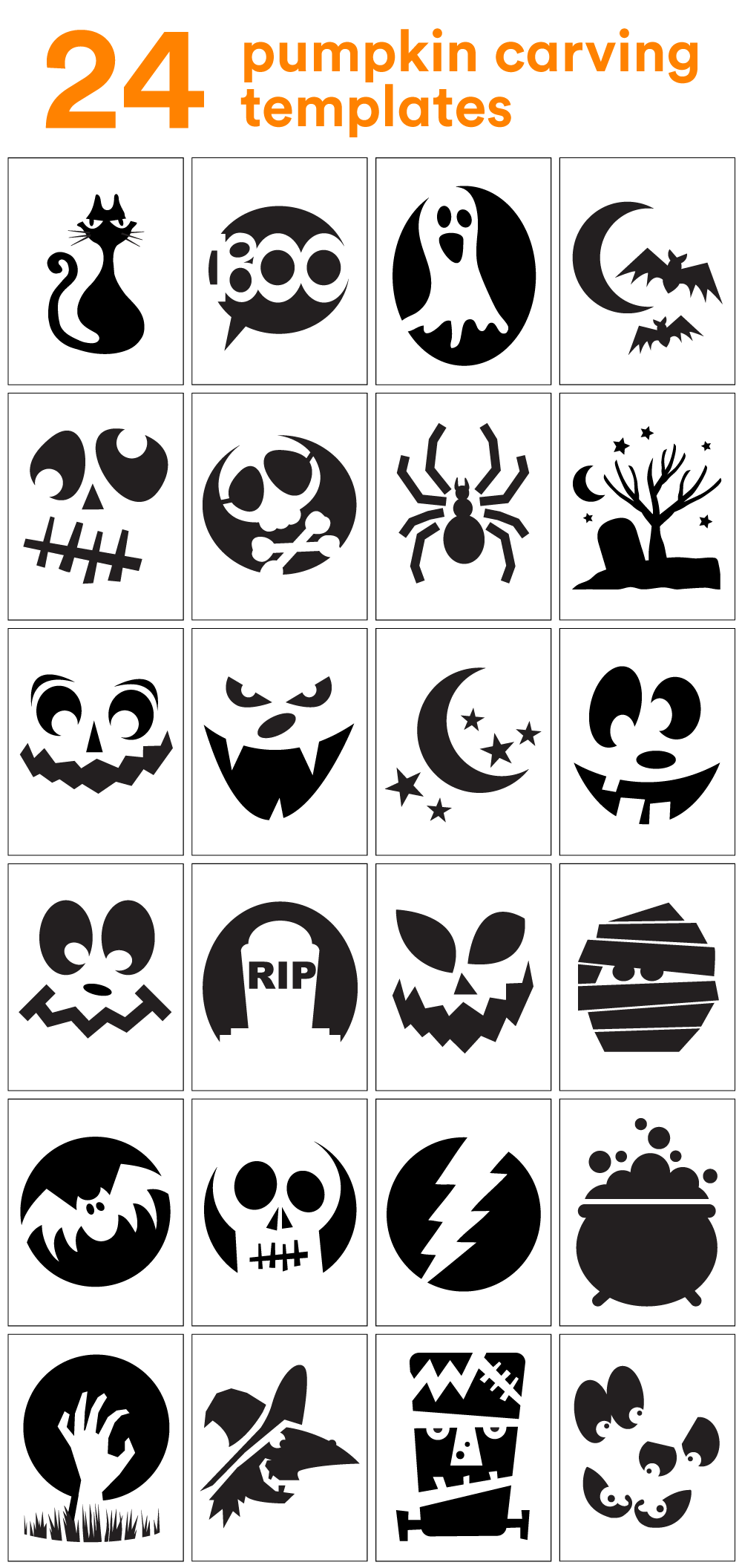 Free Printable Pumpkin Carving Stencils pertaining to Free Printable Pumpkin Stencils