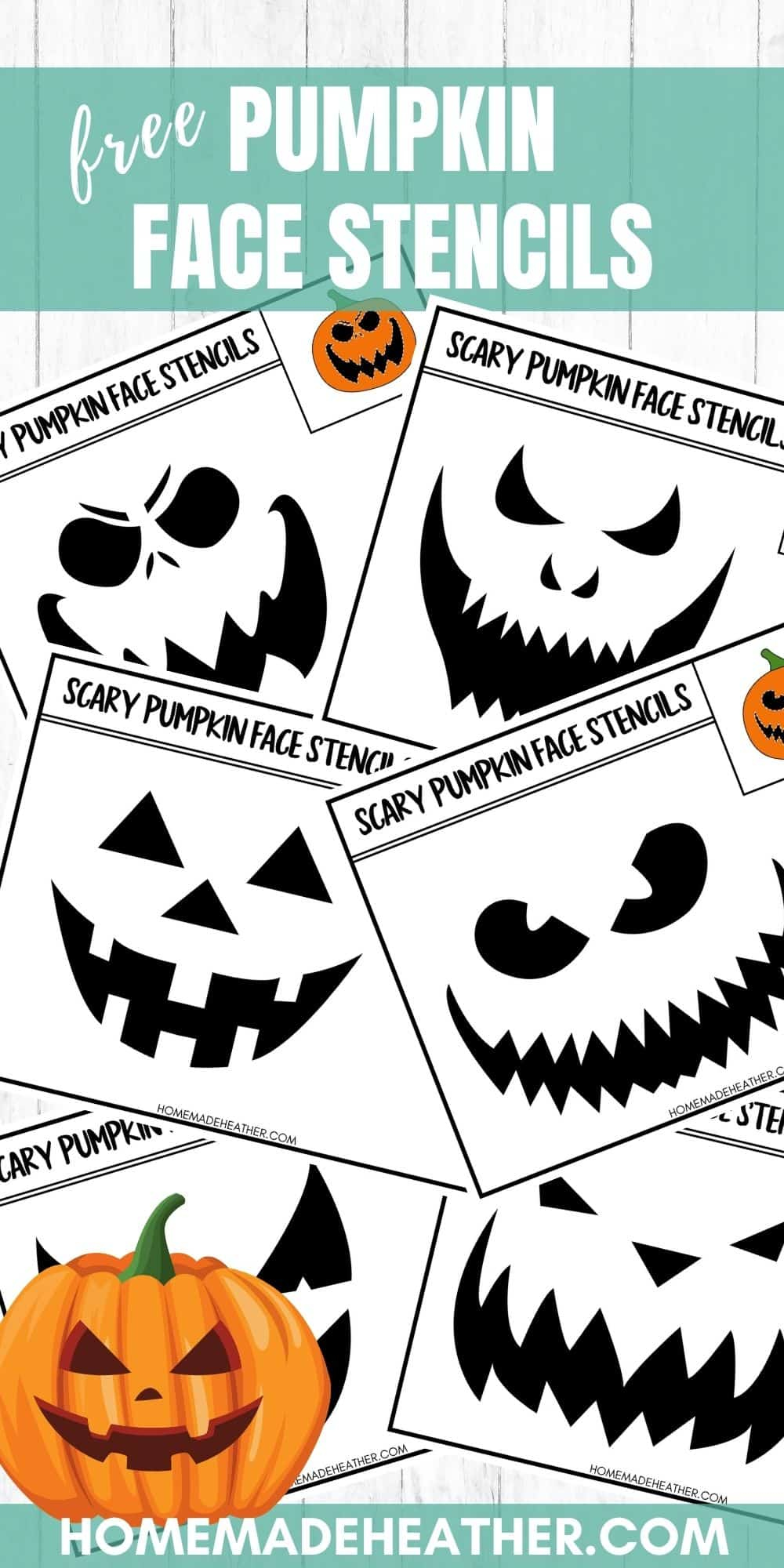 Free Printable Pumpkin Face Stencils » Homemade Heather regarding Jack O Lantern Templates Printable Free