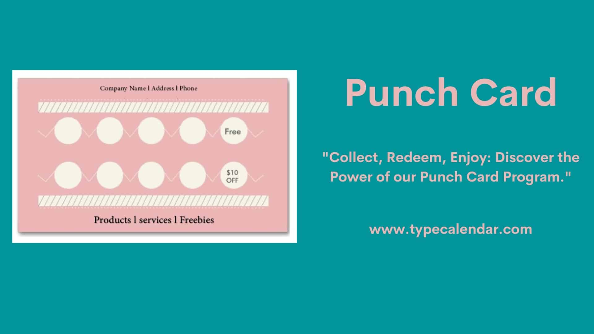 Free Printable Punch Card Templates [Pdf, Word] in Free Printable Loyalty Card Template