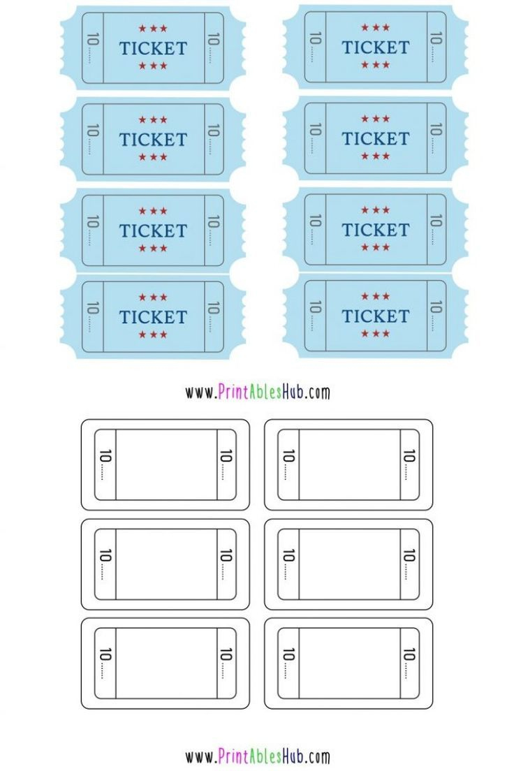 Free Printable Raffle Tickets With Blank Template [Pdf Included throughout Free Printable Raffle Tickets With Stubs