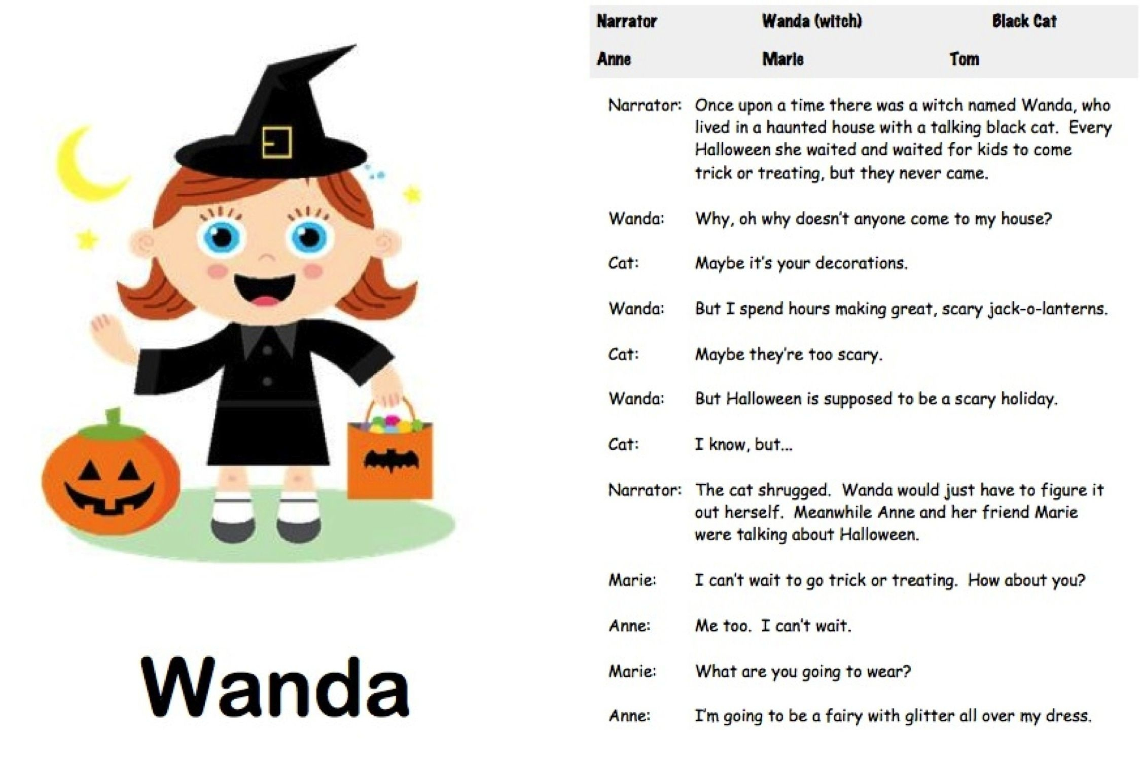 Free Printable Readers Theater Scripts within Free Printable Halloween Play Scripts