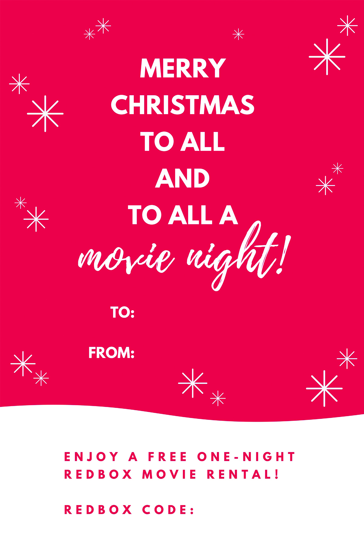 Free Printable: Redbox Movie Christmas Gift Tags - Maurine Dashney pertaining to Free Printable Redbox Gift Tags