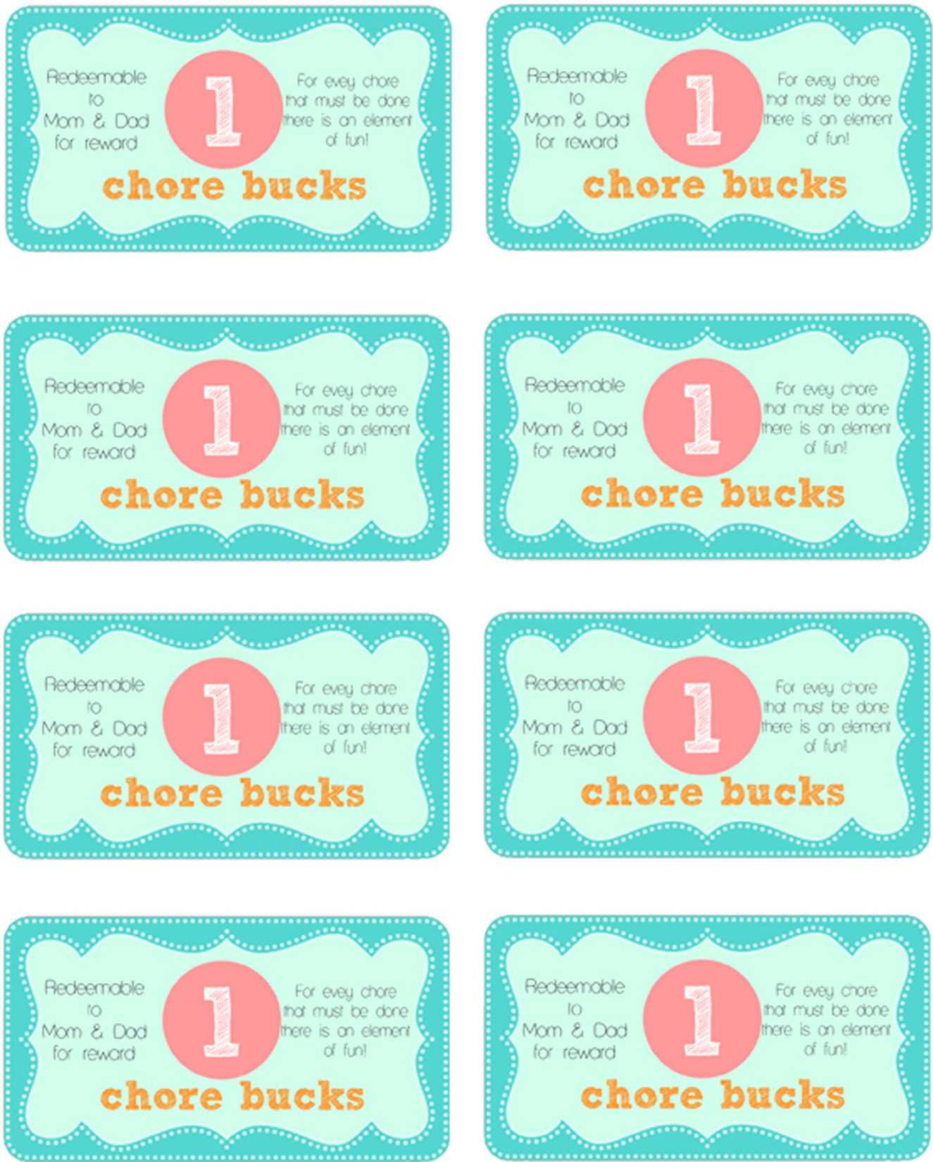 Free Printable Reward Bucks throughout Free Printable Chore Bucks