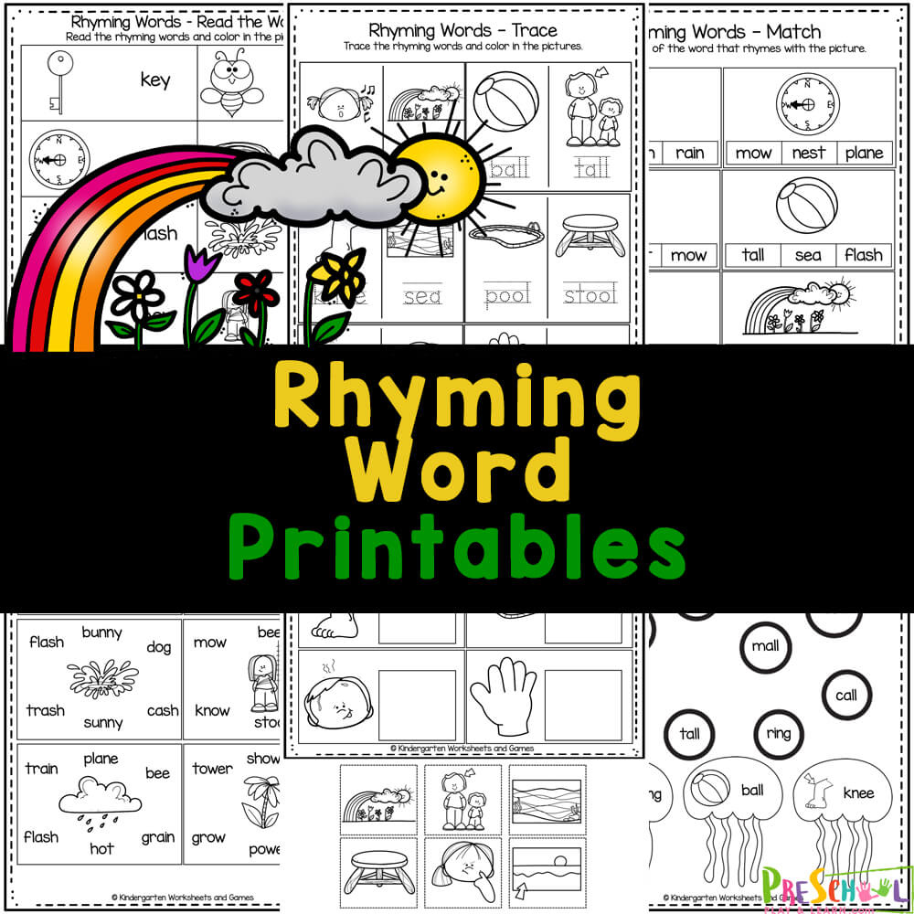 Free Printable Rhyming Words Worksheets For Kindergartners inside Free Printable Rhyming Words Worksheets