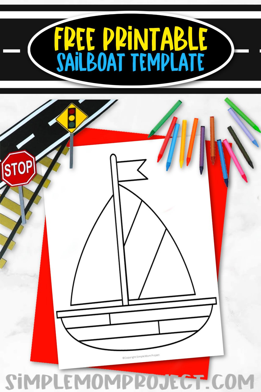 Free Printable Sailboat Template – Simple Mom Project for Free Printable Sailboat Template