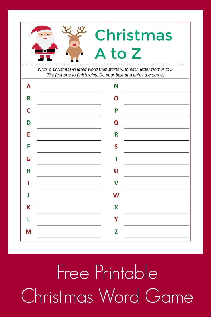 Free Printable Santa&amp;#039;S Christmas Word Game - Mama Likes This throughout Free Printable Christmas Word Games For Adults