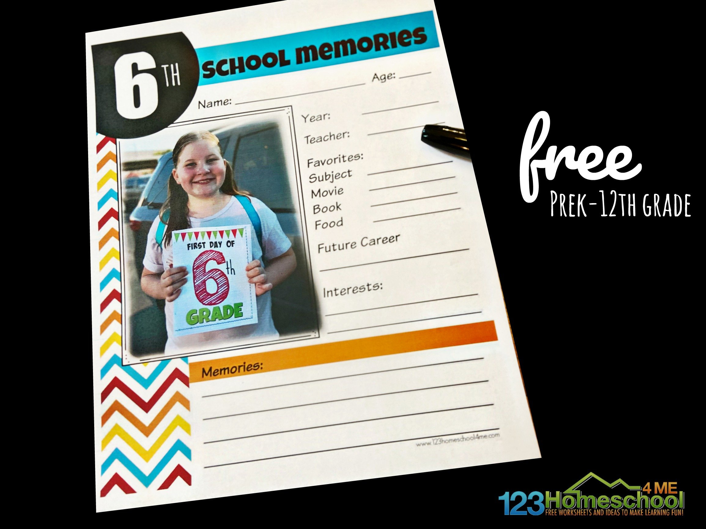 Free Printable School Memory Book (With Pdf Template) regarding Free Printable Books for 5th Graders