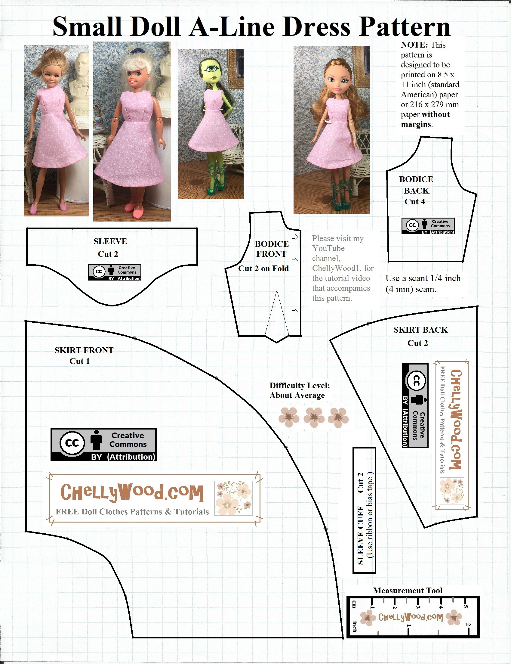 Free Printable #Sewing Pattern For Small #Dolls - Free Doll inside Free Printable Sewing Patterns