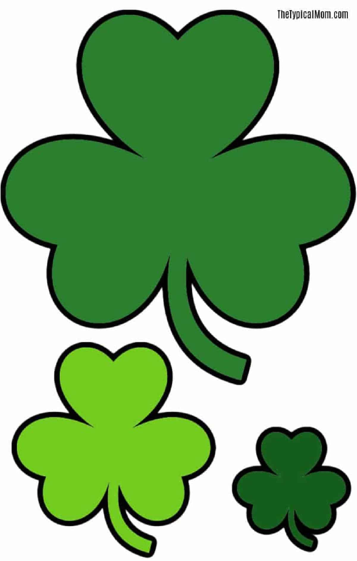 Free Printable Shamrock Coloring Pages - Shamrock Templates intended for Free Printable Shamrocks