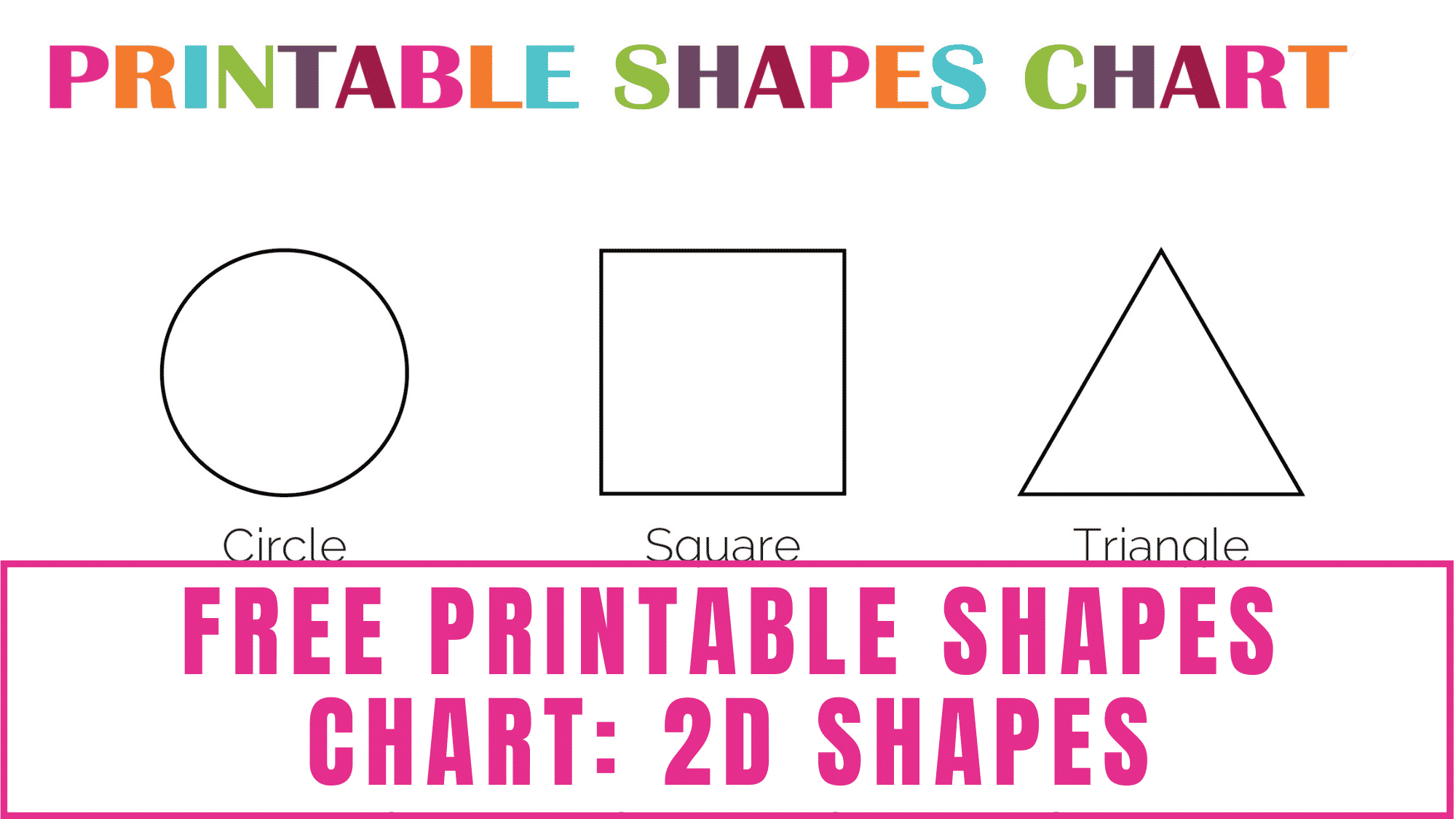 Free Printable Shapes Chart: 2D Shapes - Freebie Finding Mom within Large Printable Shapes Free