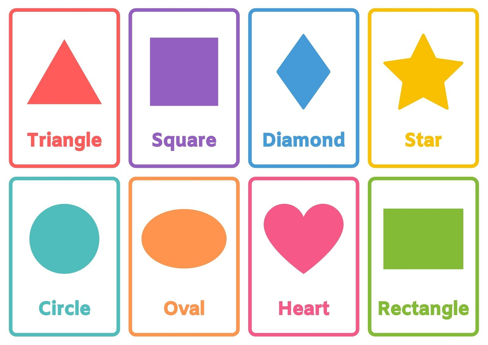 Free Printable Shapes Flashcards Templates | Canva with regard to Free Shape Templates Printable