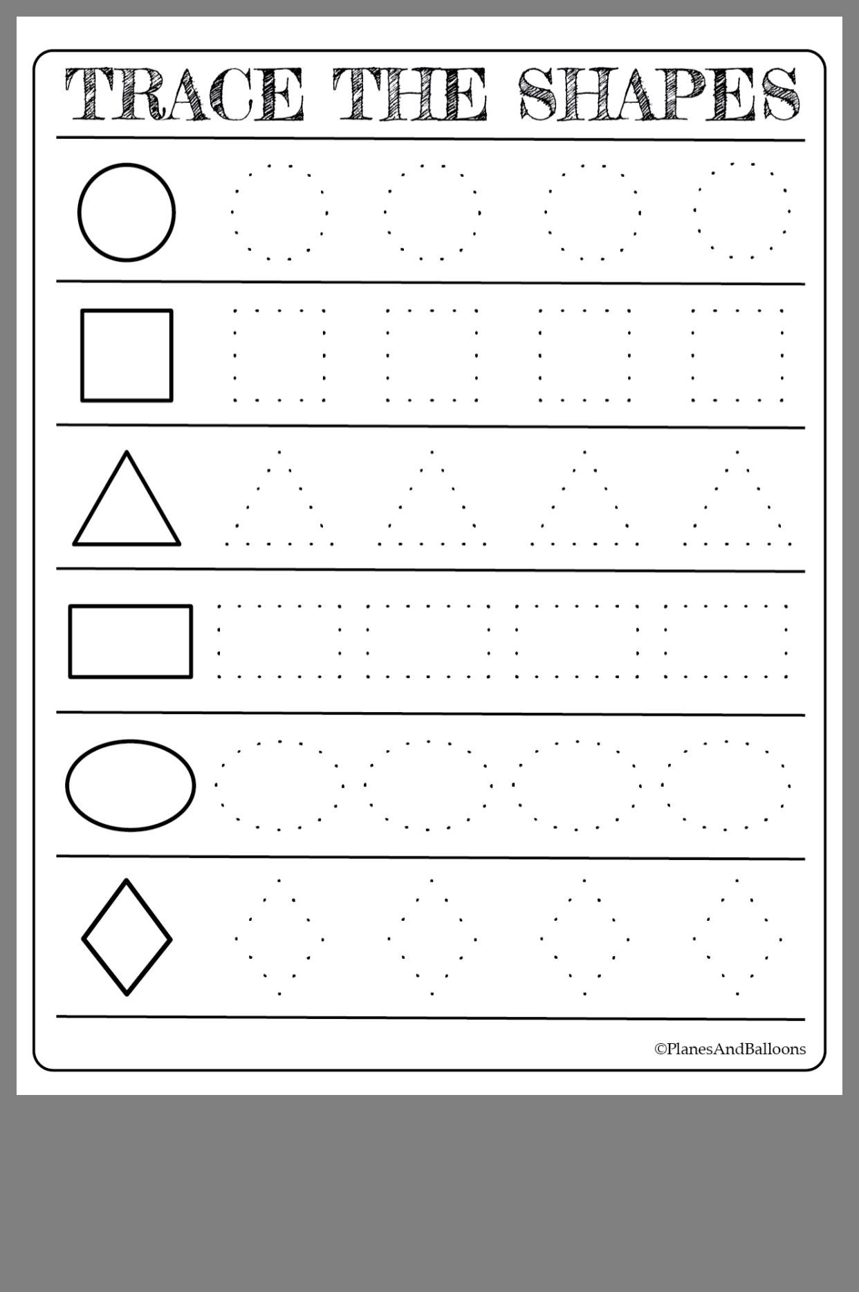 Free Printable Shapes Worksheets For Toddlers And | Shapes in Shapes Worksheets Printable Free