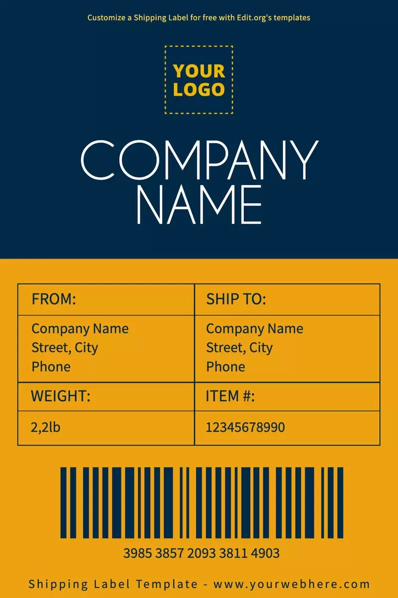 Free Printable Shipping Label Templates throughout Free Printable Shipping Label Template