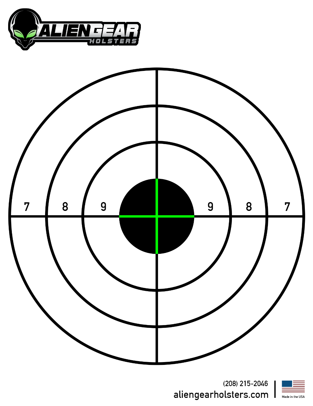 Free Printable Shooting Targets | Alien Gear within Free Printable Bullseye