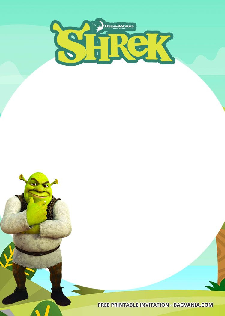 Free Printable Shrek Invitation Templates within Free Printable Shrek Invitations