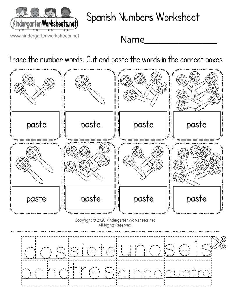 Free Printable Spanish Numbers Worksheet within Free Printable Spanish Numbers