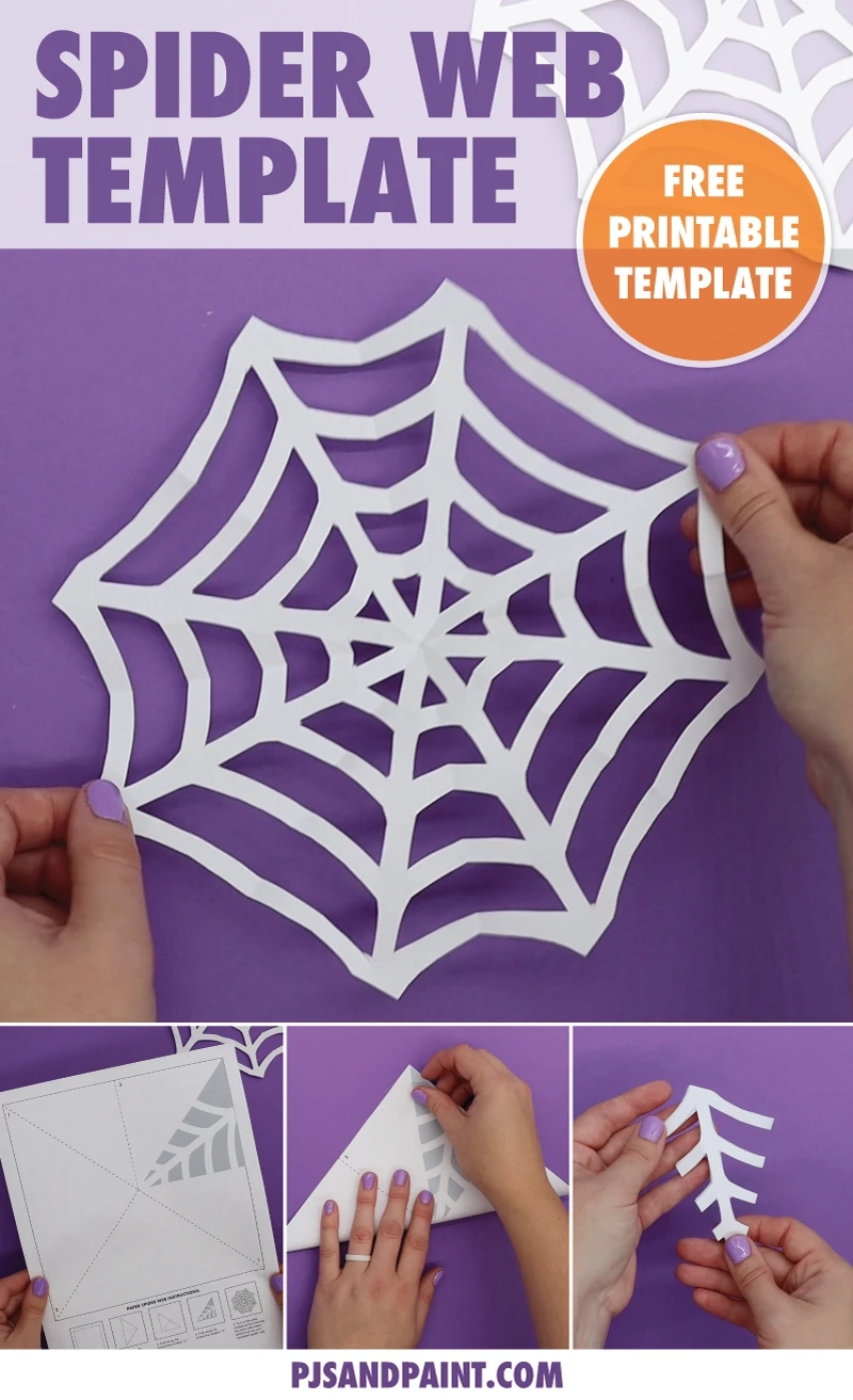 Free Printable Spider Web Template | Halloween Craft - Pjs And Paint throughout Spider Web Stencil Free Printable