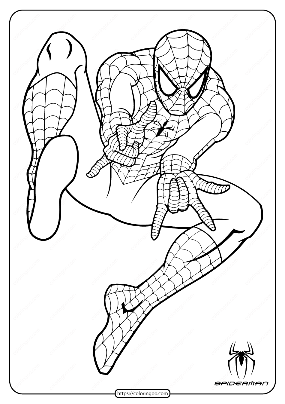 Free Printable Spiderman Hero Coloring Page | Trang Tô Màu Cho with Free Printable Spiderman Pictures