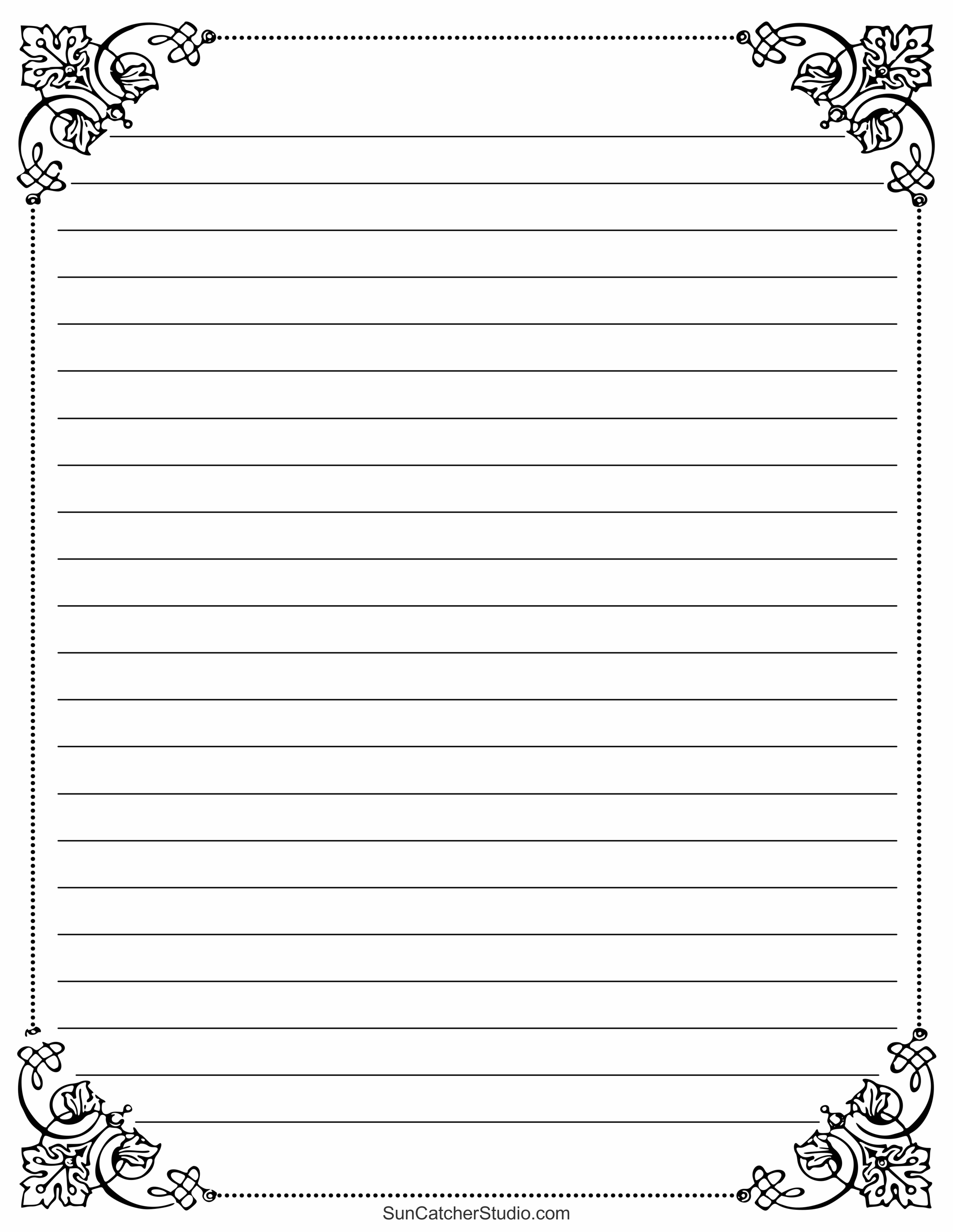 Free Printable Stationery And Lined Letter Writing Paper – Diy for Free Printable Letter Writing Templates