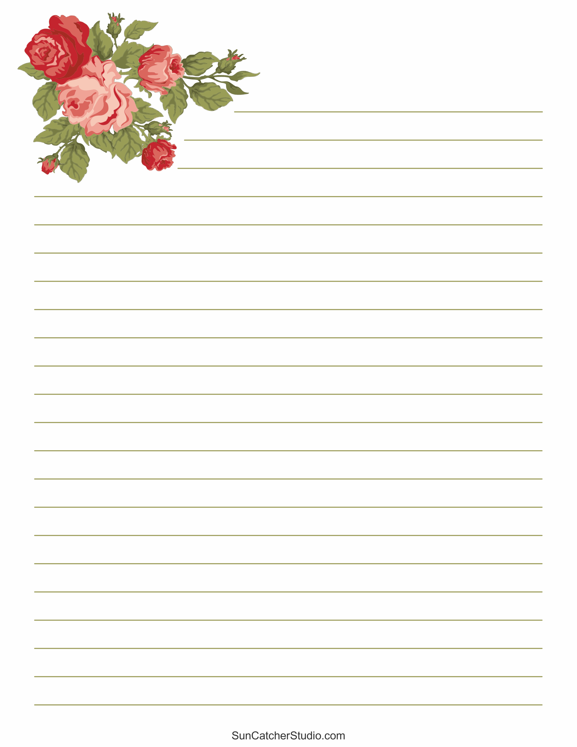 Free Printable Stationery And Lined Letter Writing Paper – Diy for Free Printable Stationery Writing Paper