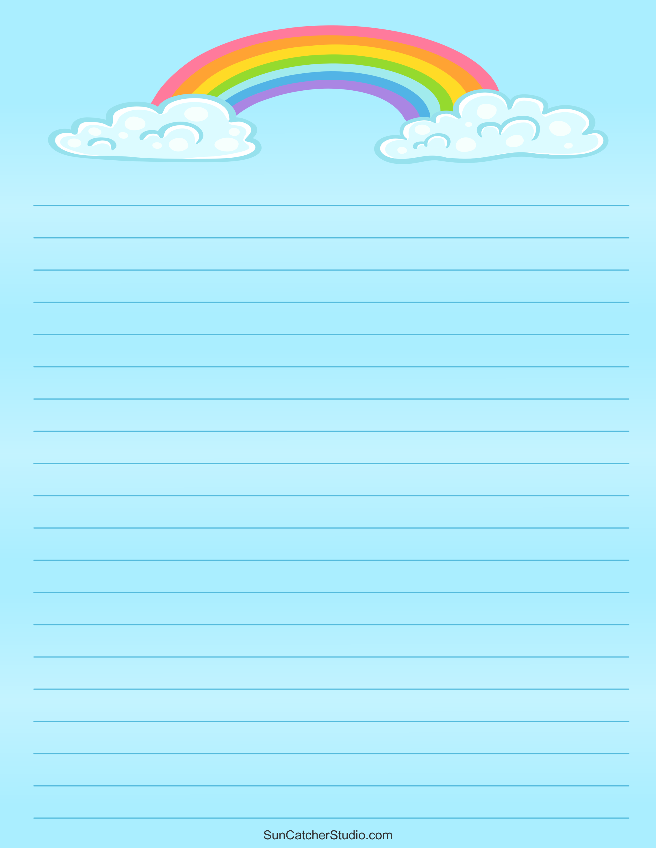 Free Printable Stationery And Lined Letter Writing Paper – Diy in Free Printable Cloud Stationery