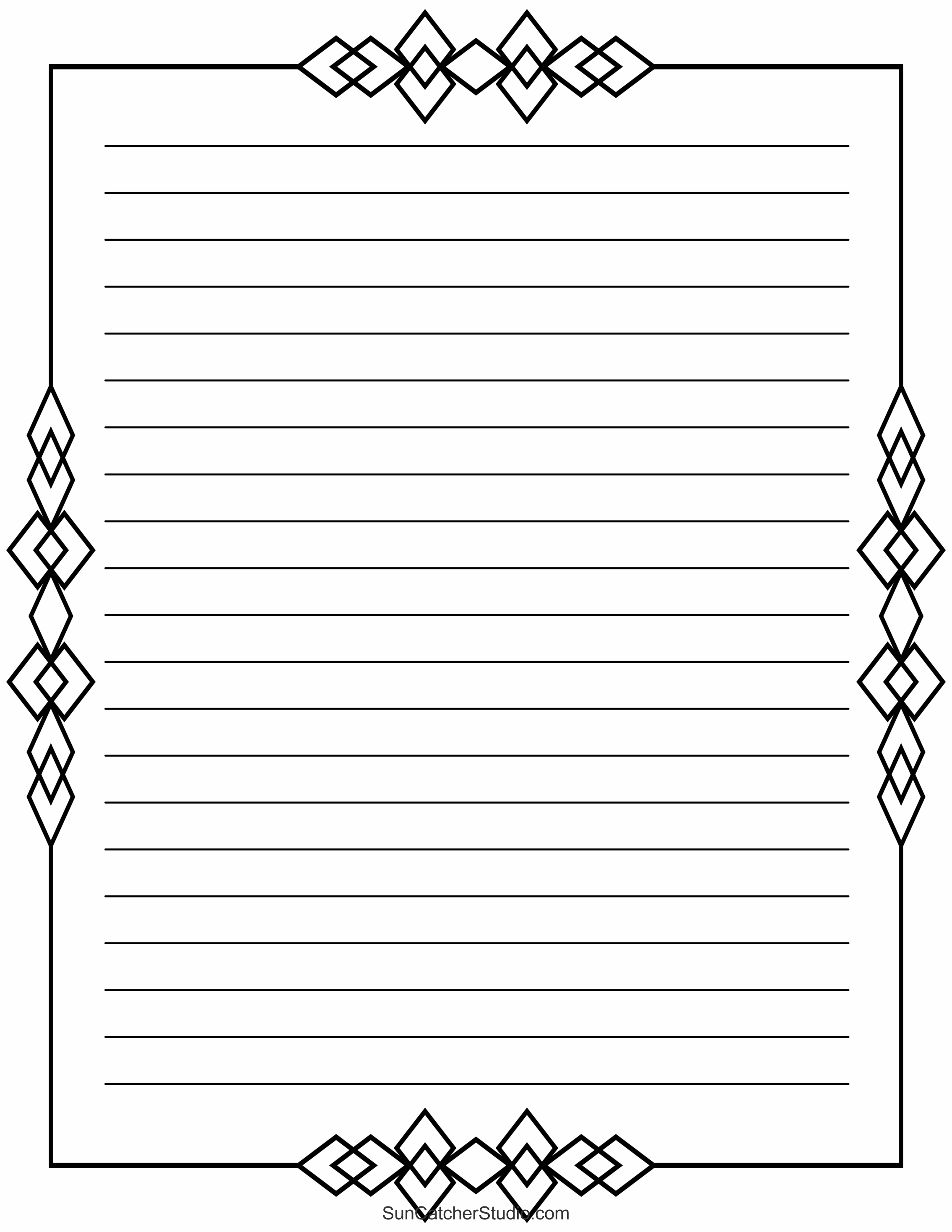 Free Printable Stationery And Lined Letter Writing Paper – Diy inside Free Printable Writing Paper With Borders