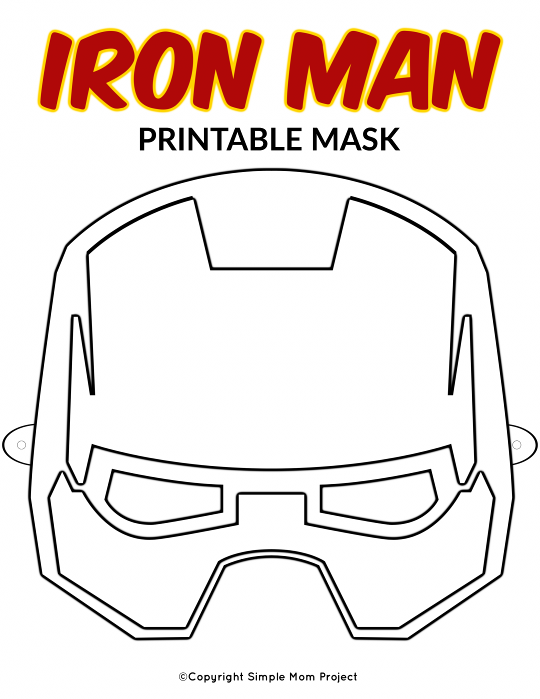 Free Printable Superhero Face Masks For Kids | Superhero Mask for Free Printable Ironman Mask