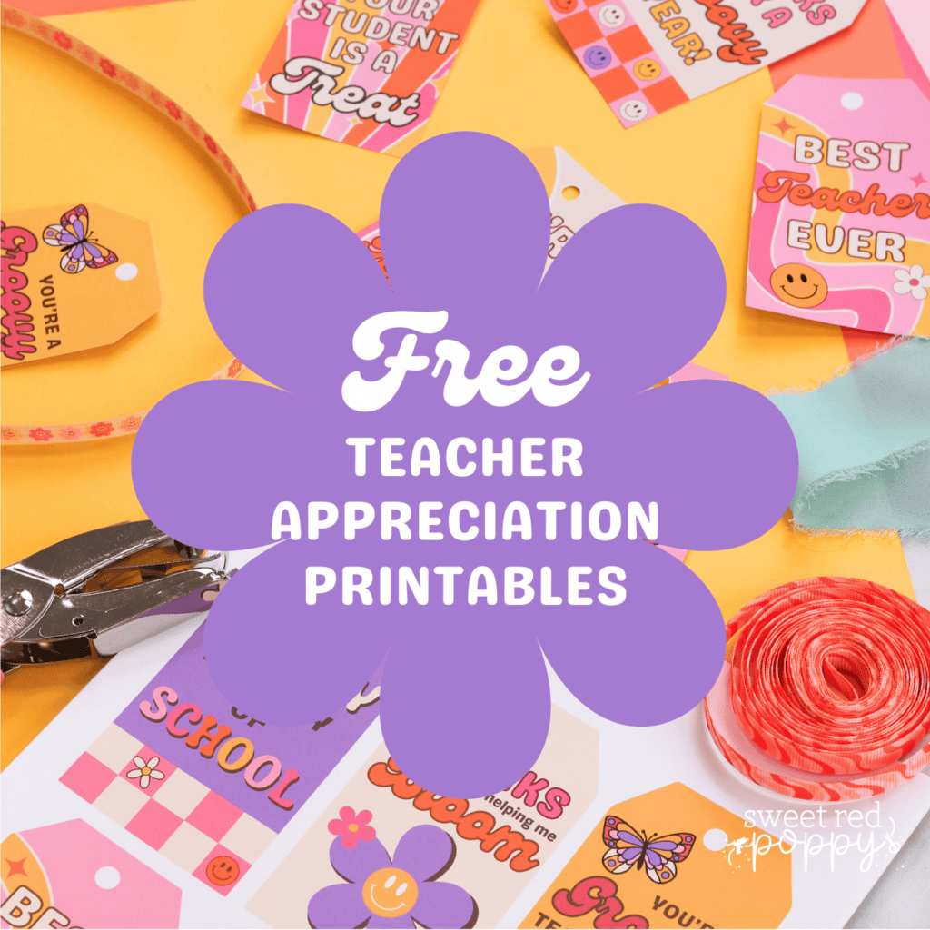 Free Printable Teacher Appreciation Gift Tags - Sweet Red Poppy within Free Printable Tags for Teacher Appreciation