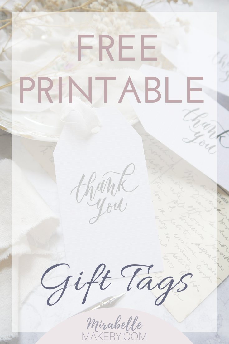 Free Printable Thank You Tags — Mirabelle Makery inside Free Printable Wedding Favor Tags