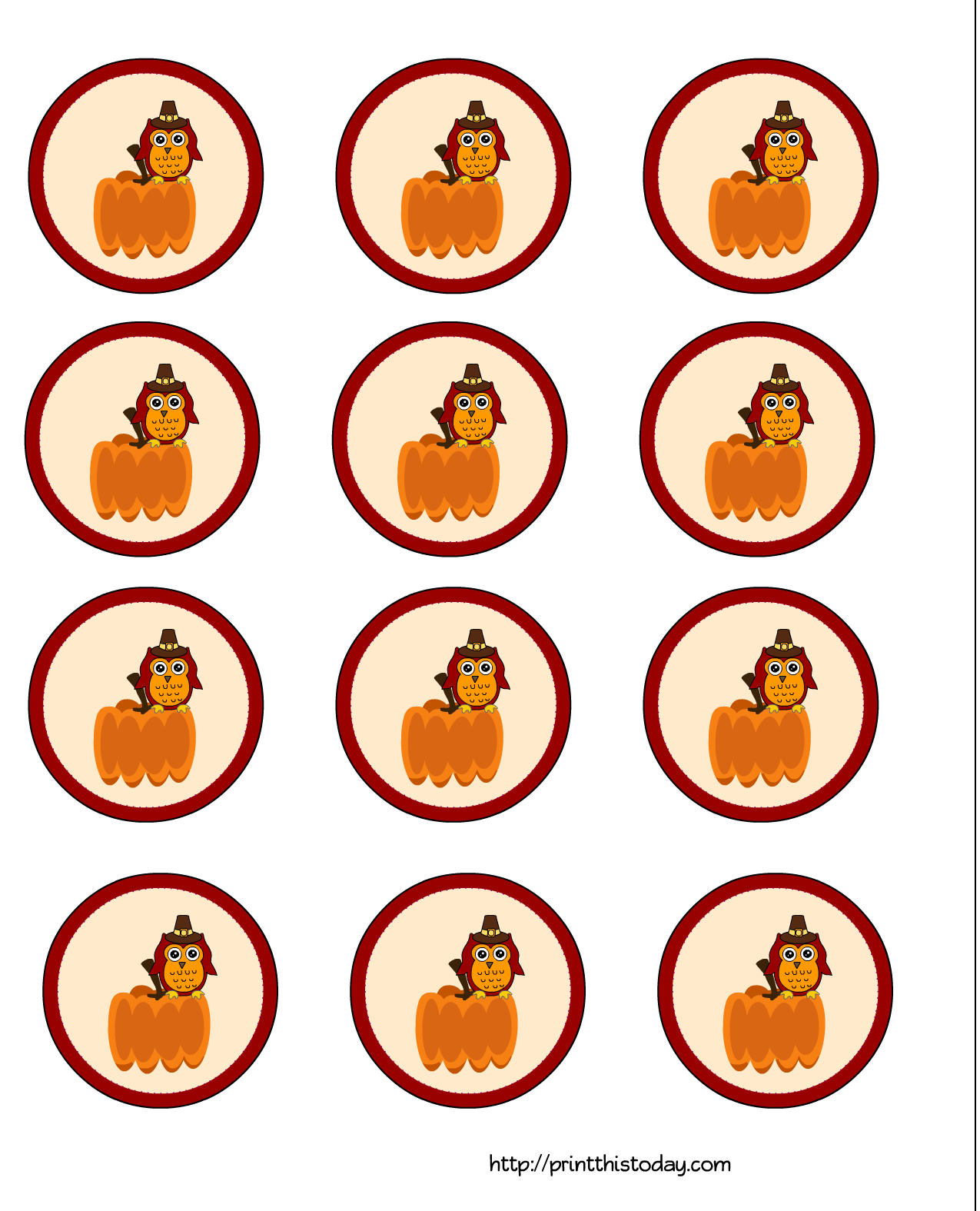 Free Printable Thanksgiving Cupcake Toppers inside Thanksgiving Cupcake Toppers Printable Free