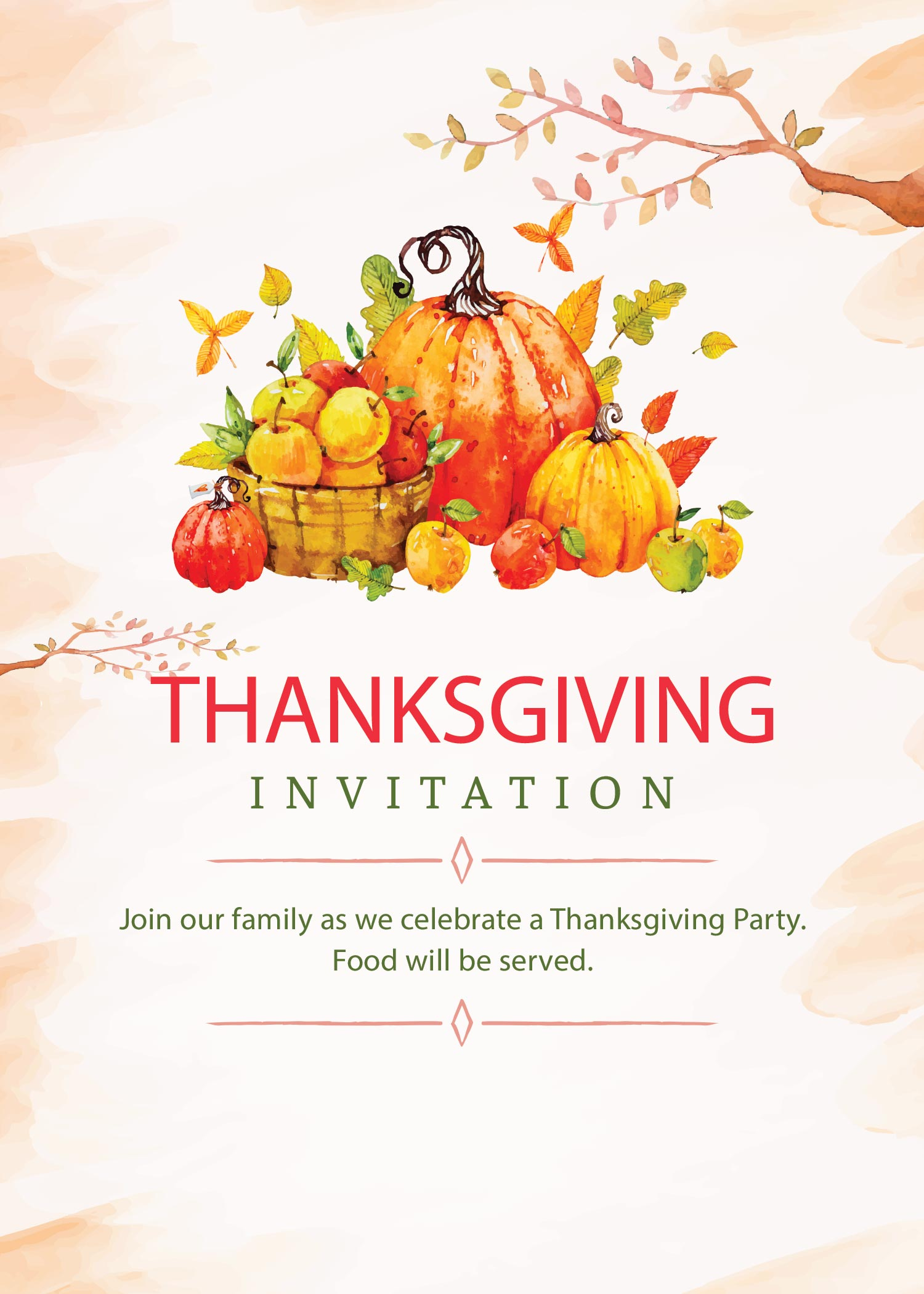 Free Printable Thanksgiving Invitations: Editable Or Print As Is! pertaining to Free Printable Thanksgiving Invitation Templates