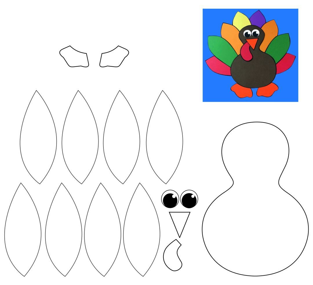 Free Printable Thanksgiving Turkey Pattern | Printablee | Easy pertaining to Free Printable Thanksgiving Turkey Template